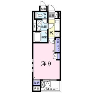 1K 間取り図