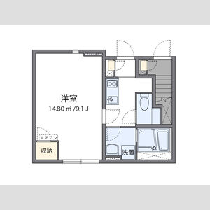 1K 間取り図