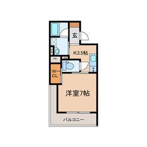 1K 間取り図