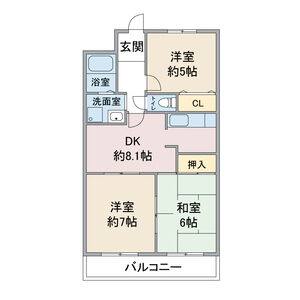 3DK 間取り図