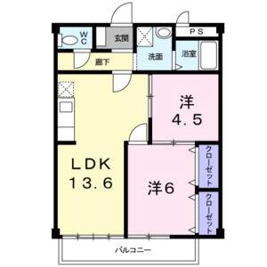 2LDK 間取り図