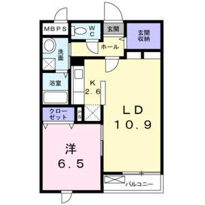 1LDK 間取り図