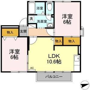 2LDK 間取り図