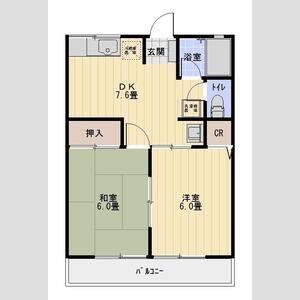 2DK 間取り図