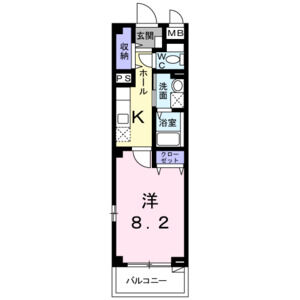 1K 間取り図