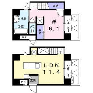 1LDK 間取り図