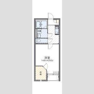 1K 間取り図