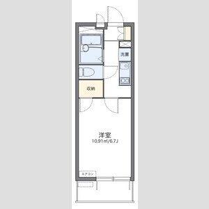 1K 間取り図