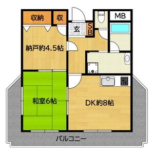 2DK 間取り図