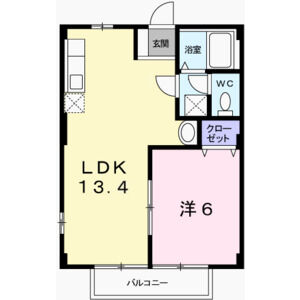 1LDK 間取り図