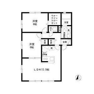 2LDK 間取り図