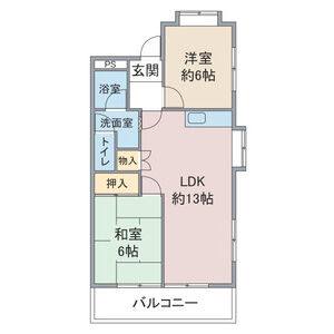 2LDK 間取り図