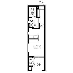1LDK 間取り図