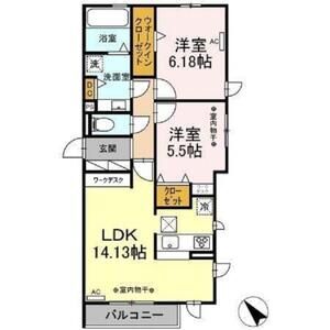 2LDK 間取り図