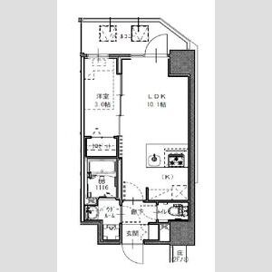 1LDK 間取り図