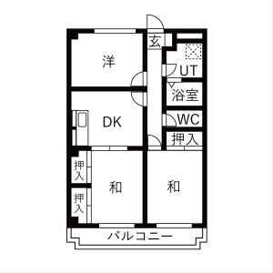 3DK 間取り図