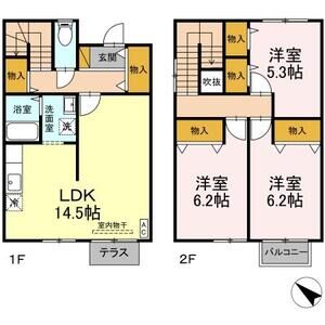 3LDK 間取り図