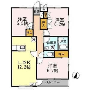 3LDK 間取り図