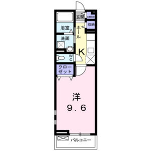 1K 間取り図
