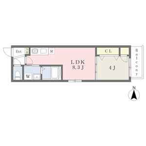 1LDK 間取り図