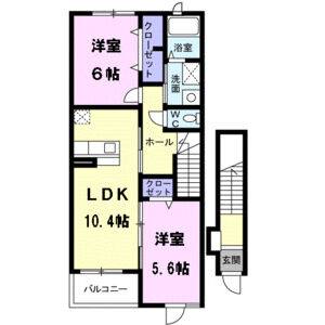 2LDK 間取り図