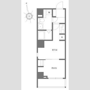 1DK 間取り図