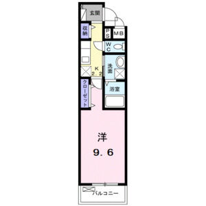 1K 間取り図