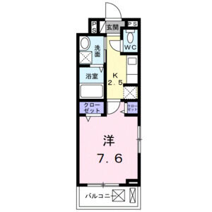 1K 間取り図