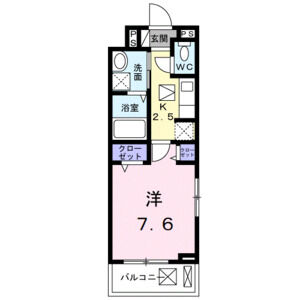 1K 間取り図