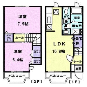 2LDK 間取り図