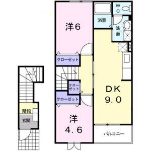 2DK 間取り図
