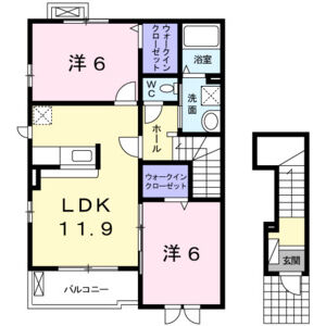 2LDK 間取り図