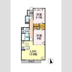 2LDK 間取り図