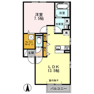 1LDK 間取り図