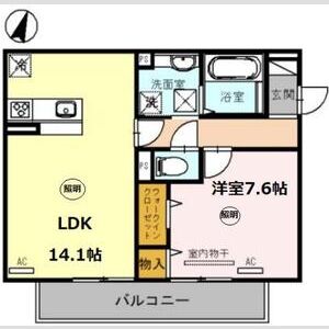 1LDK 間取り図