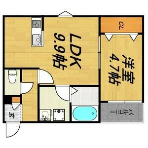 1LDK 間取り図