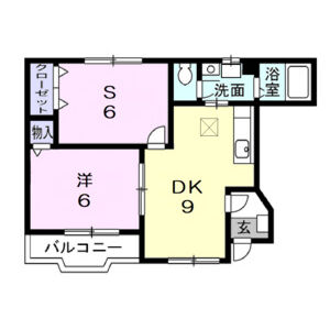 1DK 間取り図