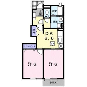 2DK 間取り図
