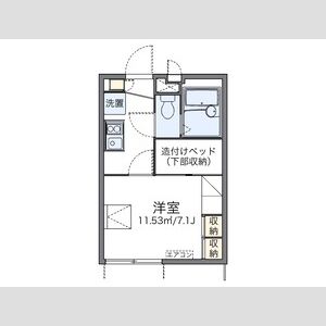 1K 間取り図