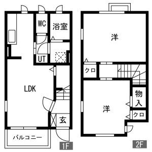 2LDK 間取り図