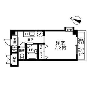 1K 間取り図