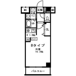 1K 間取り図