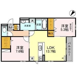 2LDK 間取り図