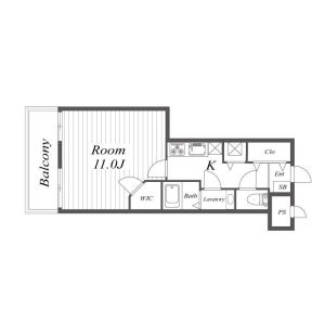 1K 間取り図