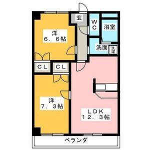 2LDK 間取り図