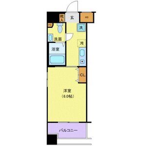 1K 間取り図