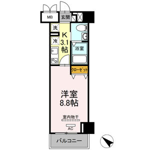 1K 間取り図
