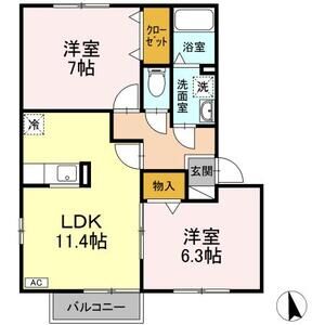 2LDK 間取り図