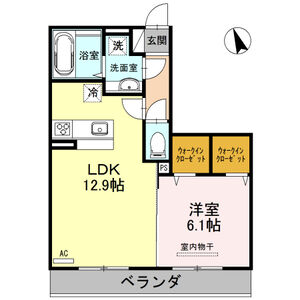 1LDK 間取り図