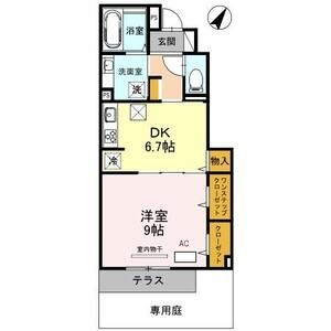 1DK 間取り図